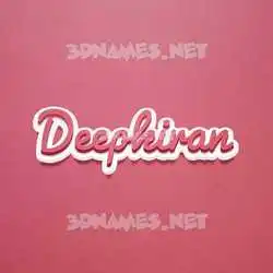 deepkiran in Red Scribble style - 3D name wallpaper