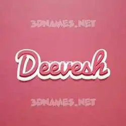deevesh in Red Scribble style - 3D name wallpaper
