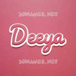 deeya in Red Scribble style - 3D name wallpaper
