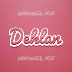deklan in Red Scribble style - 3D name wallpaper