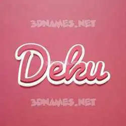 deku in Red Scribble style - 3D name wallpaper