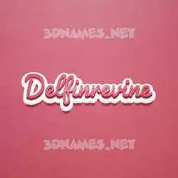 delfinrevine in Red Scribble style - 3D name wallpaper