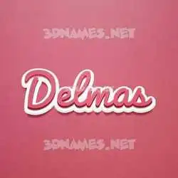 delmas in Red Scribble style - 3D name wallpaper