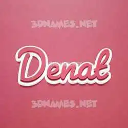 denat in Red Scribble style - 3D name wallpaper