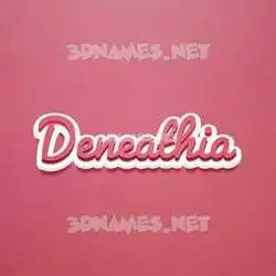 deneathia in Red Scribble style - 3D name wallpaper