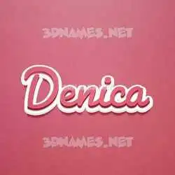 denica in Red Scribble style - 3D name wallpaper