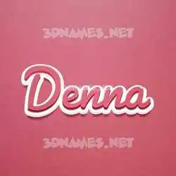 denna in Red Scribble style - 3D name wallpaper