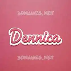 dennica in Red Scribble style - 3D name wallpaper