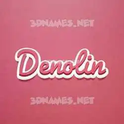 denolin in Red Scribble style - 3D name wallpaper