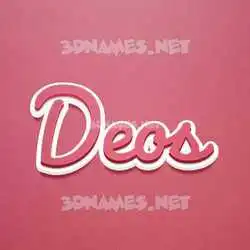 deos in Red Scribble style - 3D name wallpaper