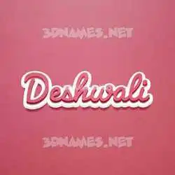 deshwali in Red Scribble style - 3D name wallpaper