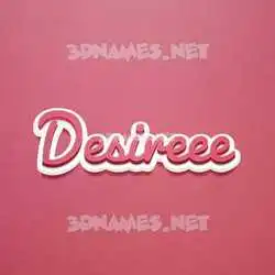 desireee in Red Scribble style - 3D name wallpaper
