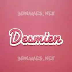 desmien in Red Scribble style - 3D name wallpaper