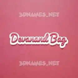 devanand bag in Red Scribble style - 3D name wallpaper