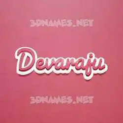 devaraju in Red Scribble style - 3D name wallpaper