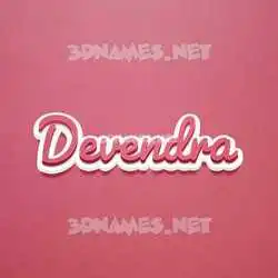 devendra in Red Scribble style - 3D name wallpaper
