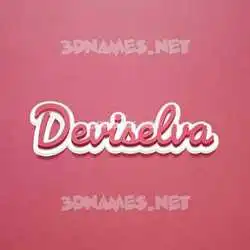 deviselva in Red Scribble style - 3D name wallpaper