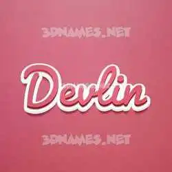 devlin in Red Scribble style - 3D name wallpaper