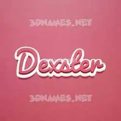 dexster in Red Scribble style - 3D name wallpaper