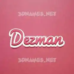 dezman in Red Scribble style - 3D name wallpaper
