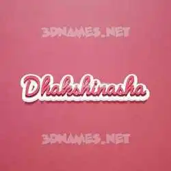dhakshinasha in Red Scribble style - 3D name wallpaper