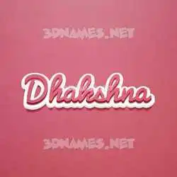 dhakshna in Red Scribble style - 3D name wallpaper