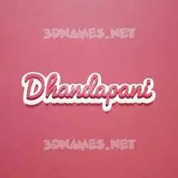 dhandapani in Red Scribble style - 3D name wallpaper