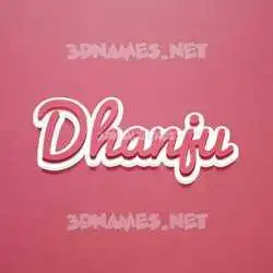 dhanju in Red Scribble style - 3D name wallpaper