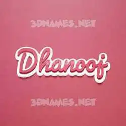 dhanooj in Red Scribble style - 3D name wallpaper