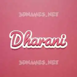 dharani in Red Scribble style - 3D name wallpaper