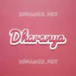 dharanya in Red Scribble style - 3D name wallpaper