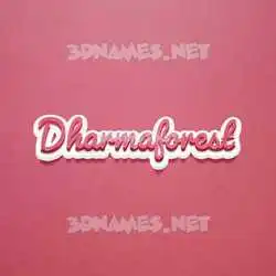 dharmaforest in Red Scribble style - 3D name wallpaper