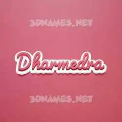 dharmedra in Red Scribble style - 3D name wallpaper