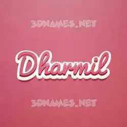 dharmil in Red Scribble style - 3D name wallpaper