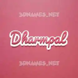 dharmpal in Red Scribble style - 3D name wallpaper