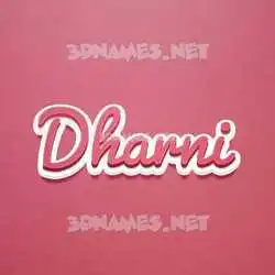 dharni in Red Scribble style - 3D name wallpaper