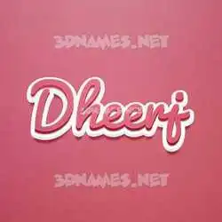 dheerj in Red Scribble style - 3D name wallpaper