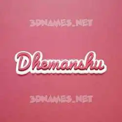 dhemanshu in Red Scribble style - 3D name wallpaper