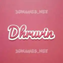 dhruvin in Red Scribble style - 3D name wallpaper
