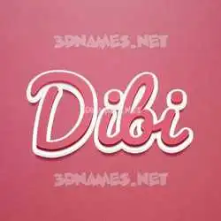 dibi in Red Scribble style - 3D name wallpaper