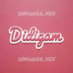 didigam in Red Scribble style - 3D name wallpaper