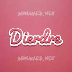 dierdre in Red Scribble style - 3D name wallpaper