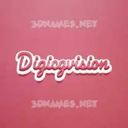 digicgvision in Red Scribble style - 3D name wallpaper