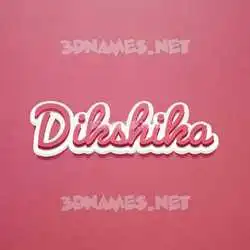 dikshika in Red Scribble style - 3D name wallpaper