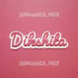 dikshita in Red Scribble style - 3D name wallpaper