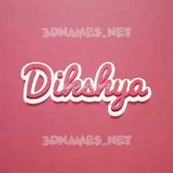 dikshya in Red Scribble style - 3D name wallpaper