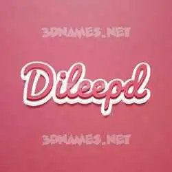 dileepd in Red Scribble style - 3D name wallpaper