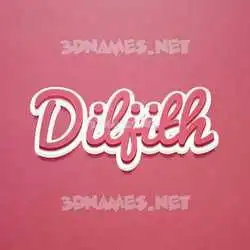 diljith in Red Scribble style - 3D name wallpaper