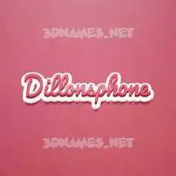 dillonsphone in Red Scribble style - 3D name wallpaper