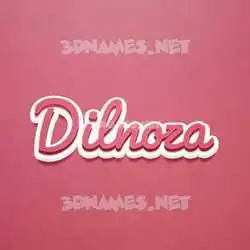 dilnoza in Red Scribble style - 3D name wallpaper